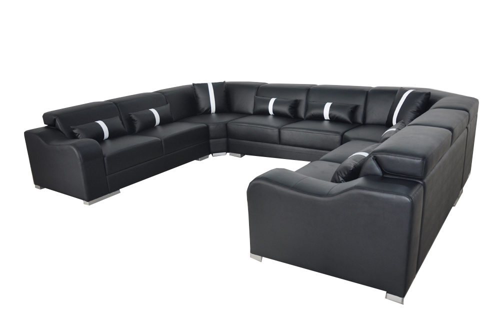 Leder Couch Polster Sitz Design Modern Eck Sofa U Form Wohnlandschaft Sofort