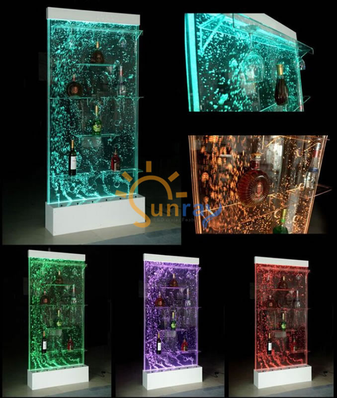 Regale Designer Beleuchtet Led Wasser Wand Bar Regal Säule Theke Wassersäulen