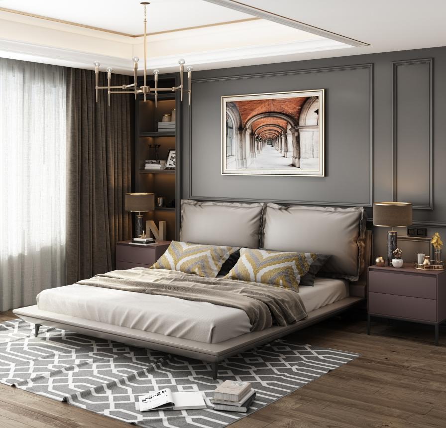 Doppelbett Bett Ehebett Design Luxus Luxur Betten Designbett Textil