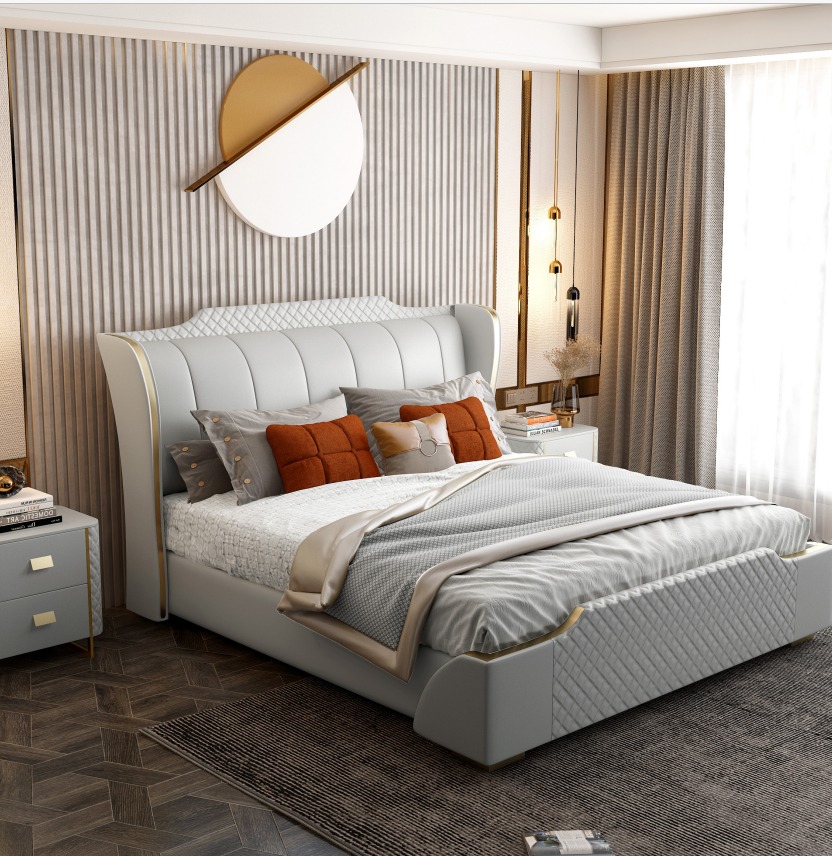 Designer Holz Bett Edles Möbel Doppel Betten Schlafzimmer 180x200cm