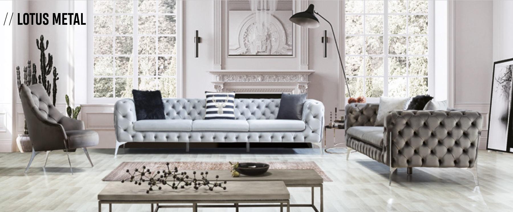 Sofa 4 Sitzer Weiß Luxus Möbel Chesterfield Möbel Textil Klassische Stil Neu