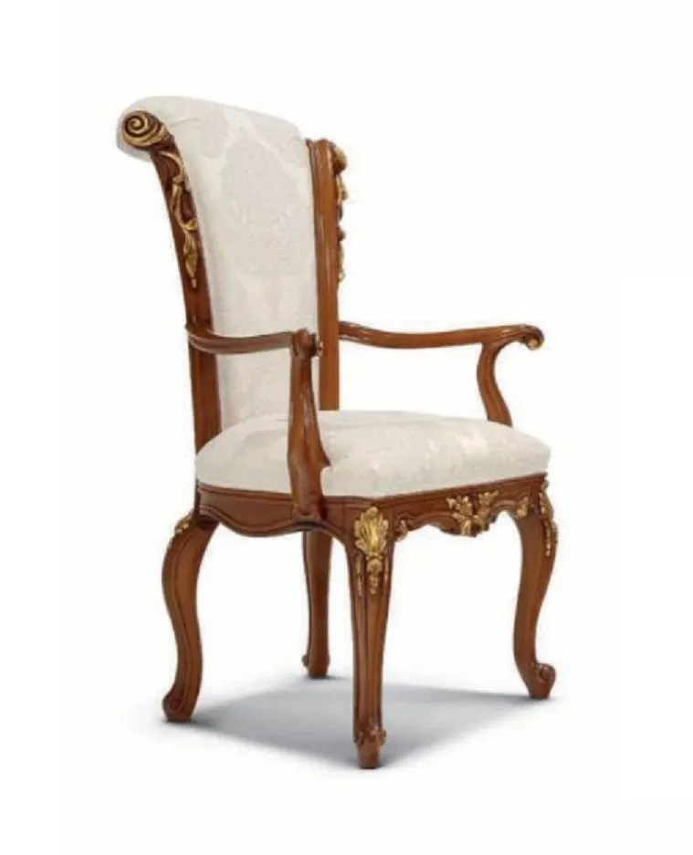 Luxus Esszimmerstuhl Stuhl Esszimmer Sessel Sitzer Stühle Holz Barock