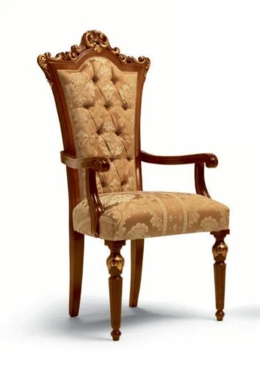Luxus Esszimmerstuhl Stuhl Esszimmer Sessel Sitzer Stühle Holz Braun