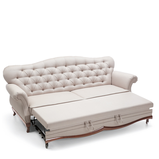 Chesterfield Schlafsofa Sofa mit Bettfunktion Dreisitzer Couch Textil