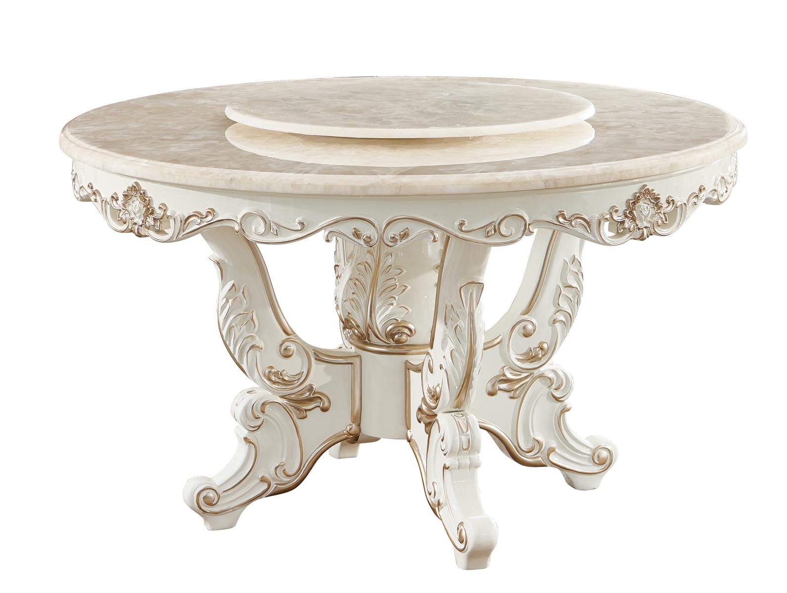 Esstisch Weiß Rund Klassische Esszimmer Luxus Holz Tische Elegantes Design