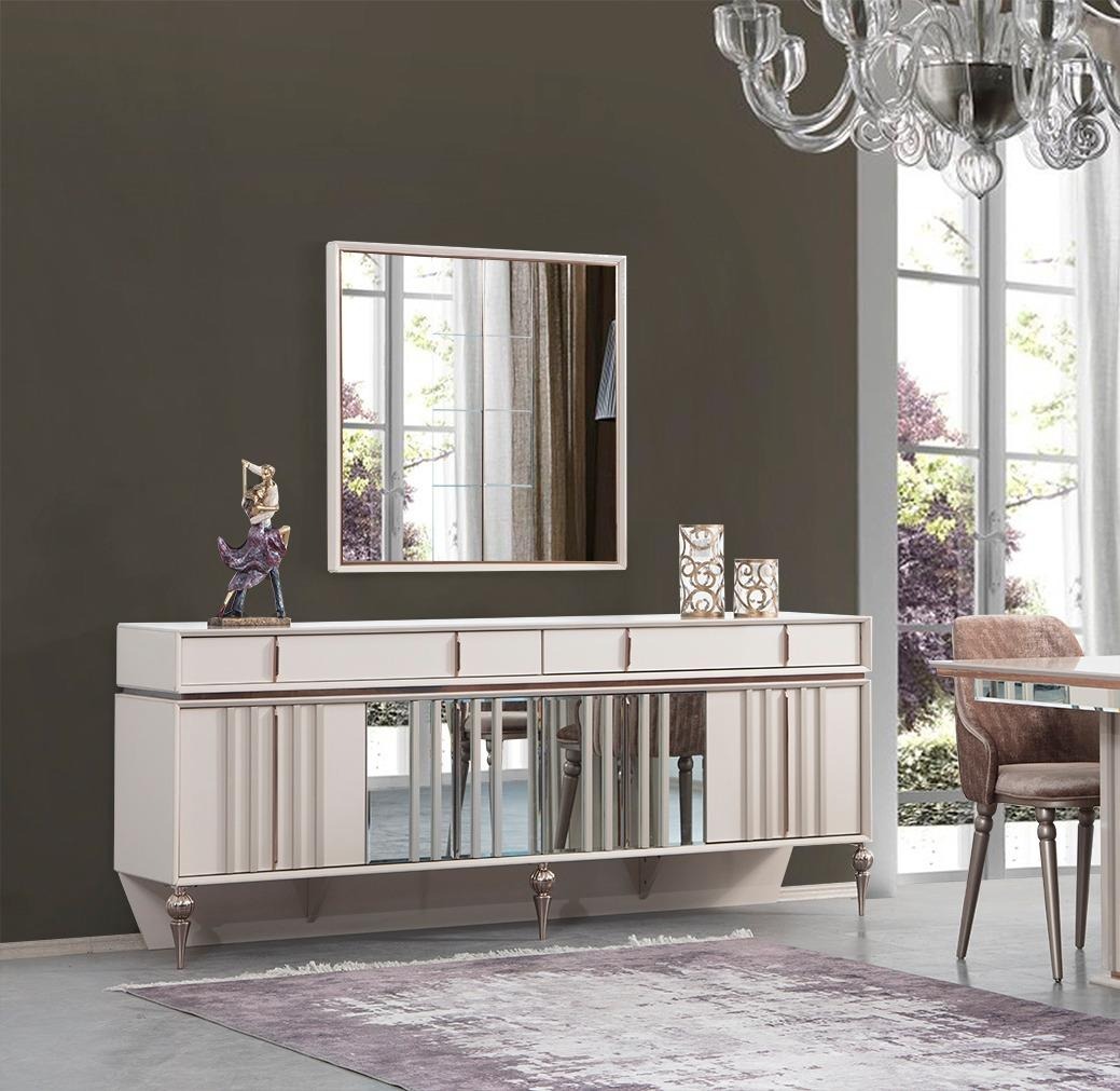 Design Sideboard Holz Kommoden Möbel Schrank Luxus Beige Anrichte