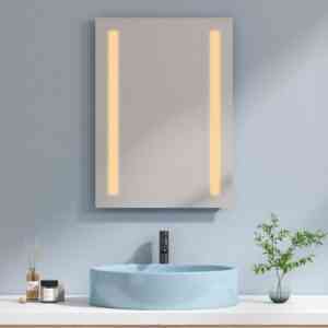 Artikelbeschreibung: Dieser elegante rechteckige Wandspiegel mit integrierter Beleuchtung bereichert nicht nur das Badezimmer