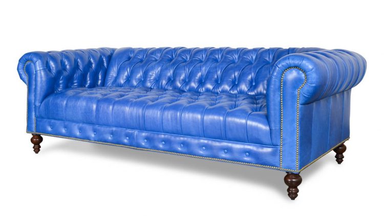 Chesterfield Design Luxus Polster Sofa Couch Sitz Garnitur Leder Neu Textil