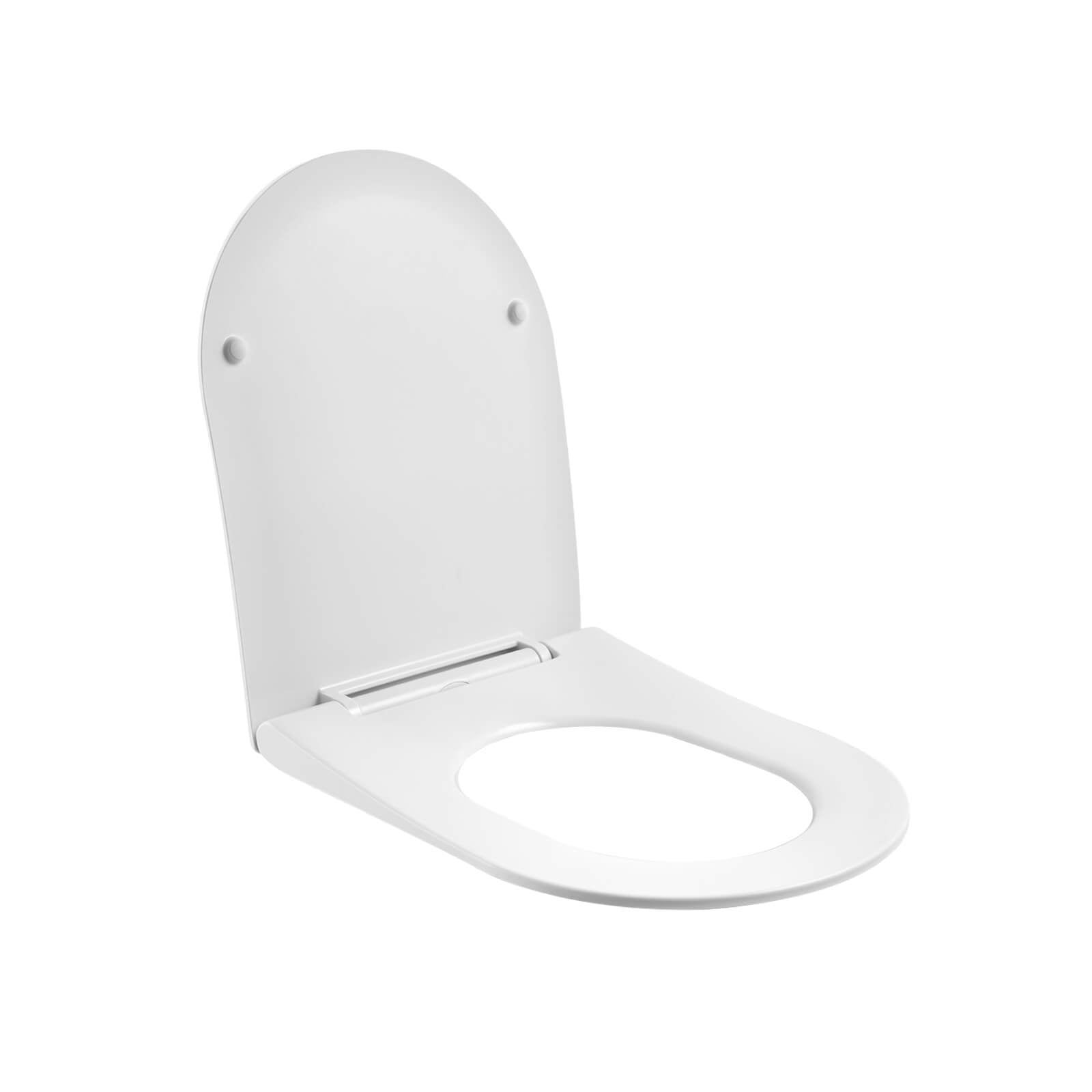EMKE WC-Sitz „TSU02W“ abnehmbar weiß mit Absenkautomatik, D Form (LxB 47×36 cm)