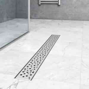 Aica Sanitaire - Aica Duschrinne extra flach mit Siphon Tropfen Design komplettset 60cm Dusche
