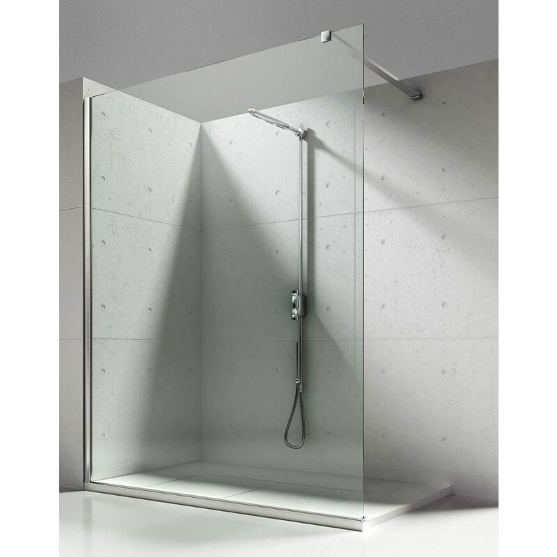 Aloni - Walk In Dusche Begehbare Duschwand Glas Duschabtrennung Duschtrennwand Glastrennwand Glaswand mit NANO-Beschichtung (BxH) 1200 x 2000 mm