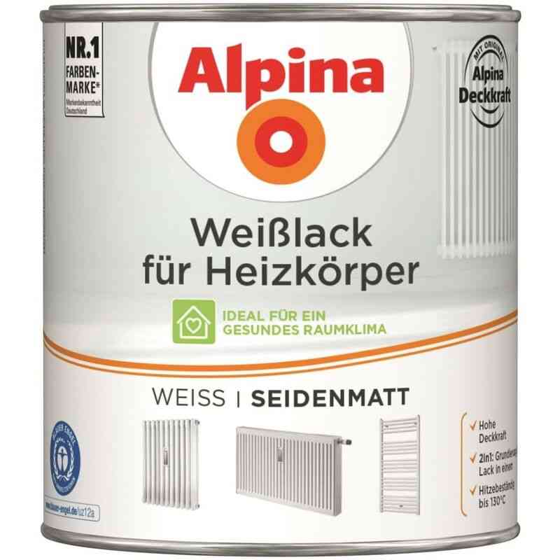 Alpina - Weißlack für Heizkörper, seidenmatt, 750ml