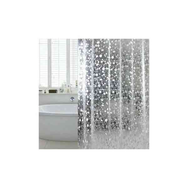 Anti-Schimmel Duschvorhang mit Gewichtsmagnet unten, 0,2mm [183x183cm] Wasserdichter antibakterieller Eva Vorhang für Dusche und Badewanne, 3D