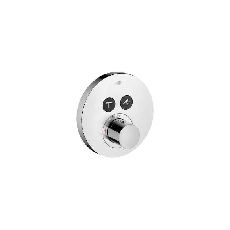 Axor Starck ShowerSelect Round Thermostat Unterputz für 2 Verbraucher, Farbe: Chrom - 36723000 - Hansgrohe