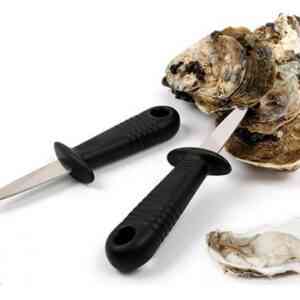 BAYLI Pizzaschneider 2er Set Austernmesser mit Öse zum Aufhängen, Messer für Meeresfrüchte