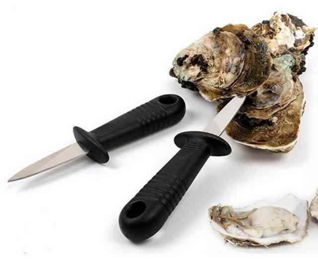BAYLI Pizzaschneider 2er Set Austernmesser mit Öse zum Aufhängen, Messer für Meeresfrüchte
