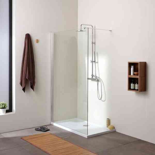 Begehbare Dusche Mit 110 Cm Wand Aus 8 Mm Klarglas