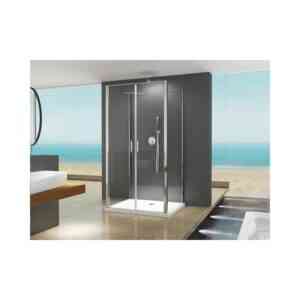 BuyLando.Shop U-Form Duschkabine Dusche Nora 100x75x195 cm ohne Duschtasse - Transparent