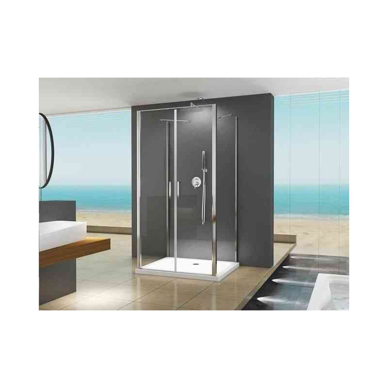 BuyLando.Shop U-Form Duschkabine Dusche Nora 100x75x195 cm ohne Duschtasse – Transparent