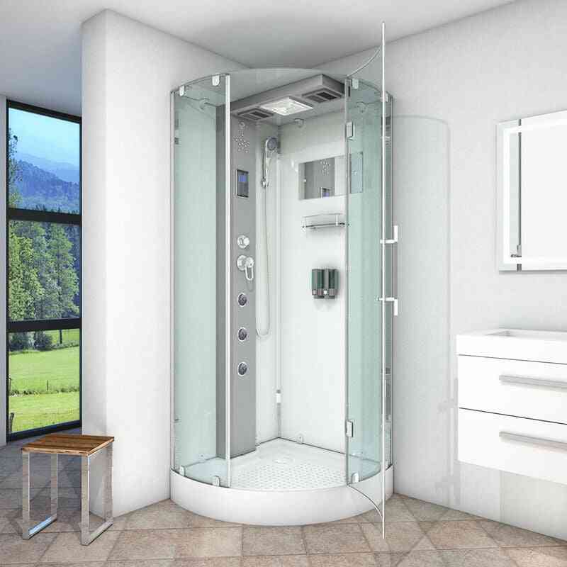 D37-20R0 Dusche Duschtempel Komplett Duschkabine 100×100 ohne 2K Scheiben Versiegelung – Weiß – Acquavapore