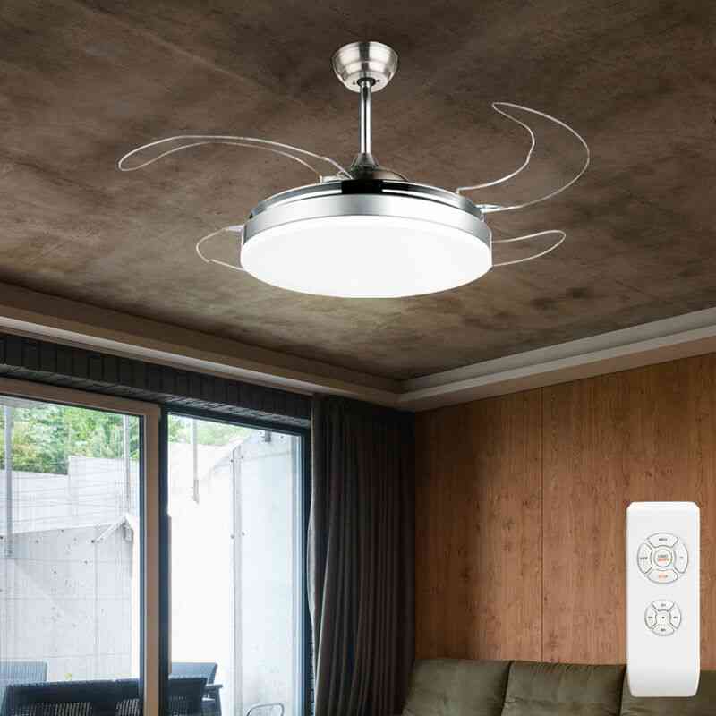 Deckenventilator mit Beleuchtung Wohnraumlampe Raumkühler Deckenventilator mit Fernbedienung, 3 Stufen, 1x led 36W 2180Lm neutralweiß, d 100 cm