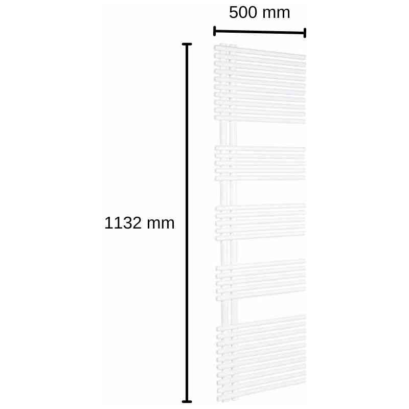 Design Handtuch-Heizkörper Garda 1132×500 mm weiß Bad-Heizkörper Heizung
