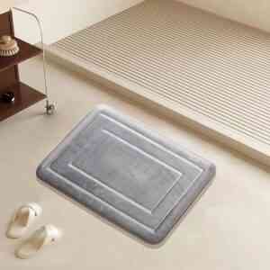 Designteppich Teppiche, weiche, saugfähige Faserteppiche mit 3D-Mustern, FIDDY, Quadratisch: 40 x 60 cm, Höhe: 8 mm, Maschinenwaschbarer Teppich für das Badezimmer mit Badewanne