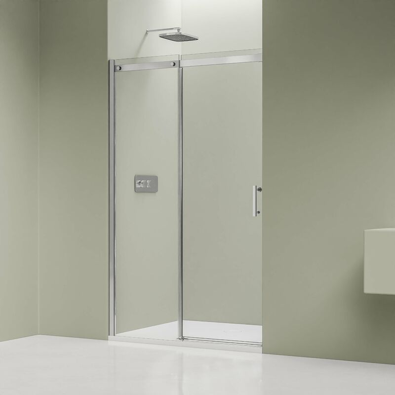 Dusche für Nische mit Schiebetür DX806A flex - Nano ESG-Sicherheitsglas - Breite wählbar 140cm