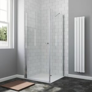 Duschkabine Eckeinstieg Duschtür mit Drehtür und fester Seitenwand Eckdusche Schwingtür Dusche Duschwand Größe 8. Drehtür x Seitenwand: 75x90 cm