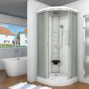 Duschkabine Fertigdusche Dusche Komplettkabine D10-00M0 80x80 cm - Weiß