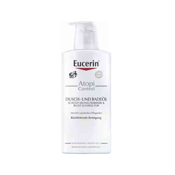 Eucerin® AtopiControl Dusch-und Badeöl - reinigt extra rückfettend und beruhigt atopische Haut & zur Linderung von Juckreiz bei Neurodermitis