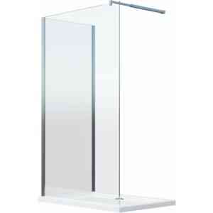 Glaswand 8 mm für Walk-in Dusche Eckvariante, Doppelglas 8 mm umkehrbar CM.75 Glas + Glas 110