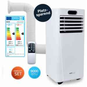 Home Deluxe - Klimaanlage Mobil set mokli xl deluxe - 9000 BTU/h (2.600 Watt) - Mobiles Klimagerät mit 5in1 System: kühlen, heizen, entfeuchten,