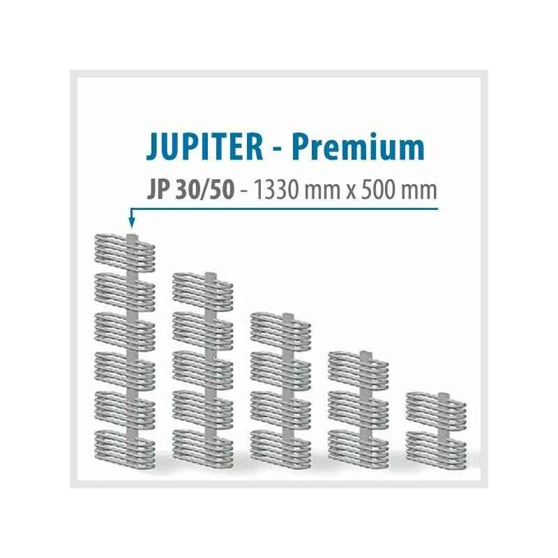 Jupiter premium Weiß - badheizkörper mittelanschluss heizkörper Breite: 500 mm - Höhe: 1330 mm