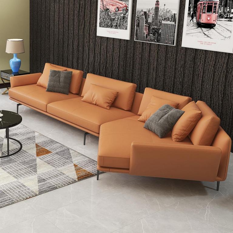 Ecksofa L-Form Stoff Couch Wohnlandschaft Garnitur Design Modern Sofa Trapez Neu
