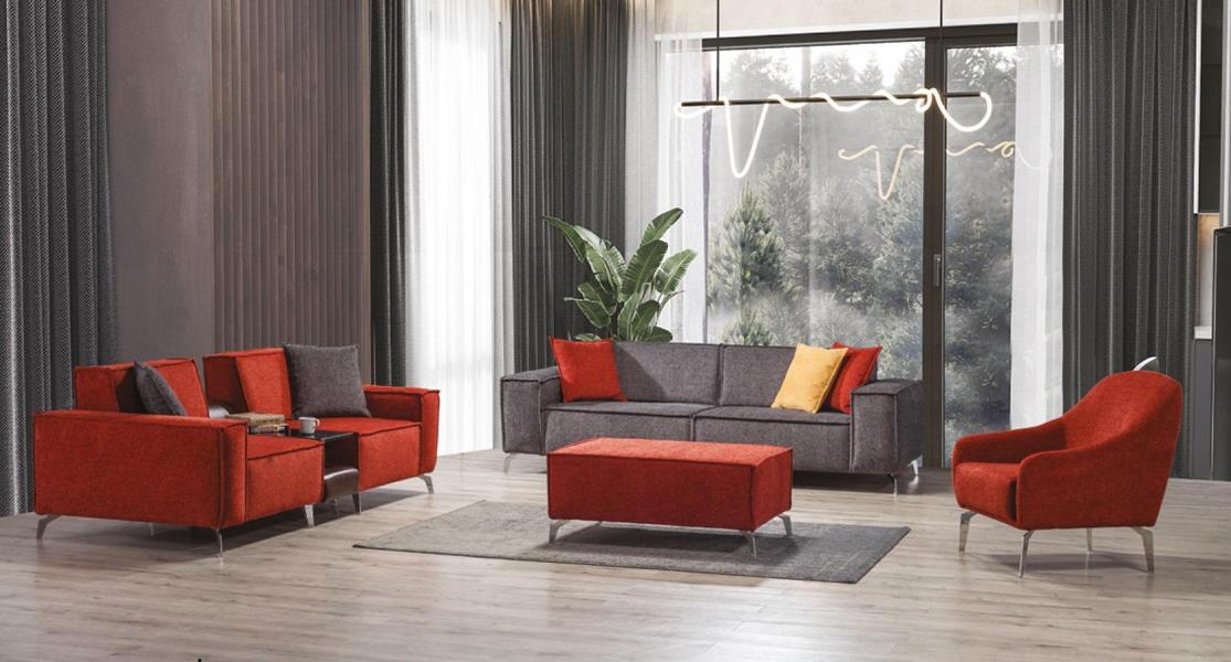 Sofa 3 Sitzer Rot Wohnzimmer Sofa Möbel Design Italienischer Stil