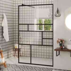 Longziming - Duschwand für Begehbare Dusche mit Klarem esg Glas 100x195 cm