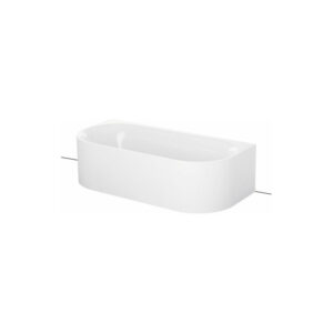 Lux Oval i Silhouette Vorwand-Badewanne 190x95x45cm, 2 Rückenschrägen, 3417CWVVS, Farbe: Weiß - 3417-000CWVVS - Bette