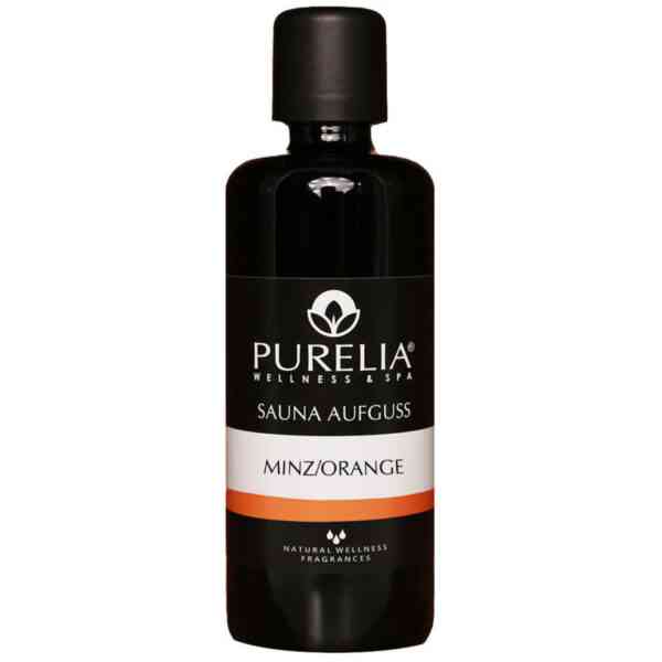 Saunaaufguss Konzentrat Minz-Orange 100 ml natürlicher Sauna-aufguss - reine ätherische Öle - Purelia