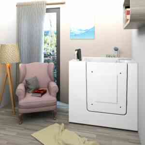 Senioren Sitzbadewanne Sitzwanne Badewanne mit Tür S02-C 100x78 cm - Weiß