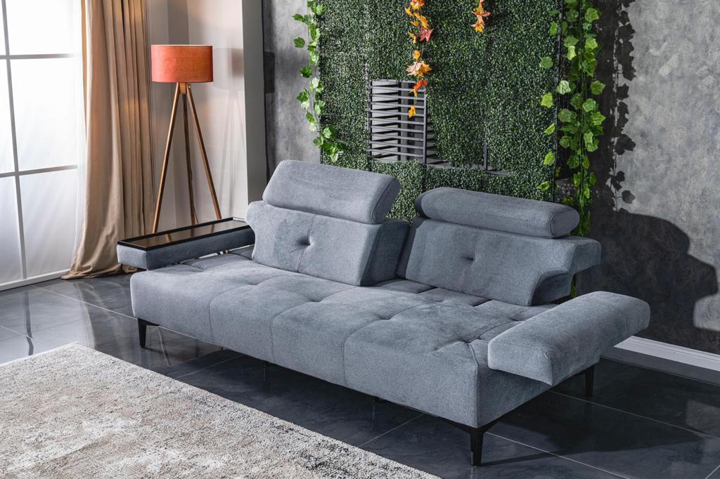 Zweisitzer Sofa 2 Sitzer Luxus Sofas Wohnzimmer Modern Design Polyester Stoff
