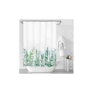 Stoff Duschvorhang, Grüne Kräuter Duschvorhänge, Wasserabweisender Schwergewichtiger Stoffvorhang für Duschen, Badezimmer Blätter Plan Dekorationen,