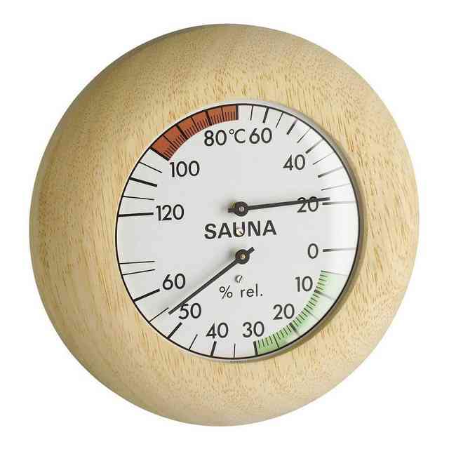 TFA Dostmann Raumthermometer TFA 40.1028 Sauna-Thermometer Abachi Echtholz Hygrometer