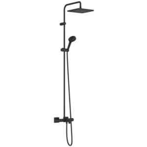 Vernis Shape - Brausegarnitur Showerpipe 240 mit Wannenthermostat, 2 Strahlarten, schwarz matt 26900670 - Hansgrohe