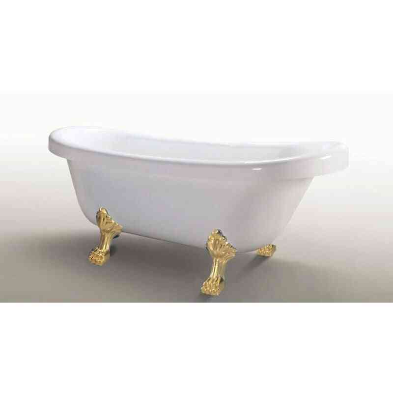 Vintage freistehende Badewanne 170 x 80 cm mit goldenen Füßen - Margherita