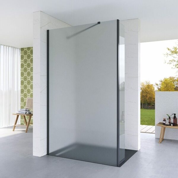 Walk In Dusche Duschwand Begehbare Duschabtrennung mit 30cm Seitenteil, aus 8 mm Einscheiben-Sicherheitsglas (esg) mit Nano, mit 120cm Winkel