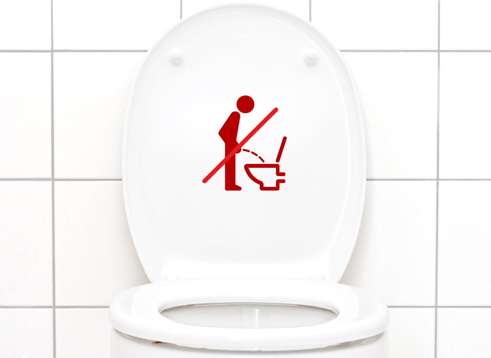 Wandtattoo WC Aufkleber Piktogramm „im Sitzen pinkeln“ W733
