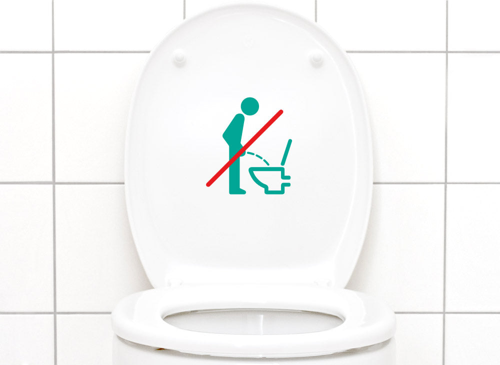 Wandtattoo WC Aufkleber Piktogramm „im Sitzen pinkeln“ W733