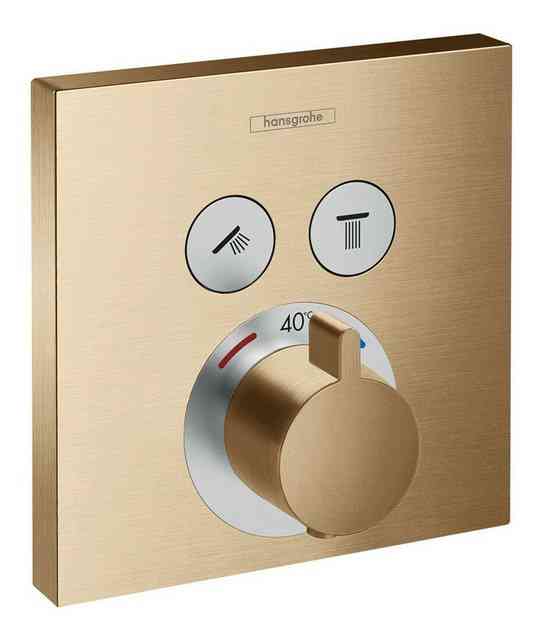 hansgrohe Unterputzarmatur ShowerSelect Thermostat Unterputz - Brushed Bronze