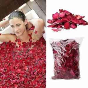 jalleria Badezusatz Getrocknete Rosenblütenblätter für Bad, Spa und aufhellende Dusche, 1-tlg.